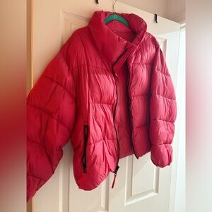 Old navy pink puffer coat size XL